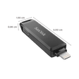 SanDisk iXpand Luxe 128GB Lightning + USB 3.1 (Type-C) Flash Drive (Password Protection, Black)_2