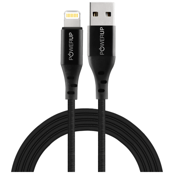 POWERUP Type A to Lightning 4.92 Feet (1.5M) Cable (Fast Charge and Data Sync, Black)_1