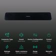 ambrane Evoke Beam 10W Bluetooth Soundbar (Stereo Sound, 2.0 Channel, Black)_2