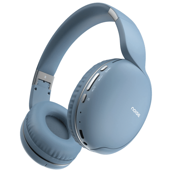 noise Two Bluetooth Headphone with Mic (Upto 50 Hours Playtime, Over Ear, Serene Blue)_1