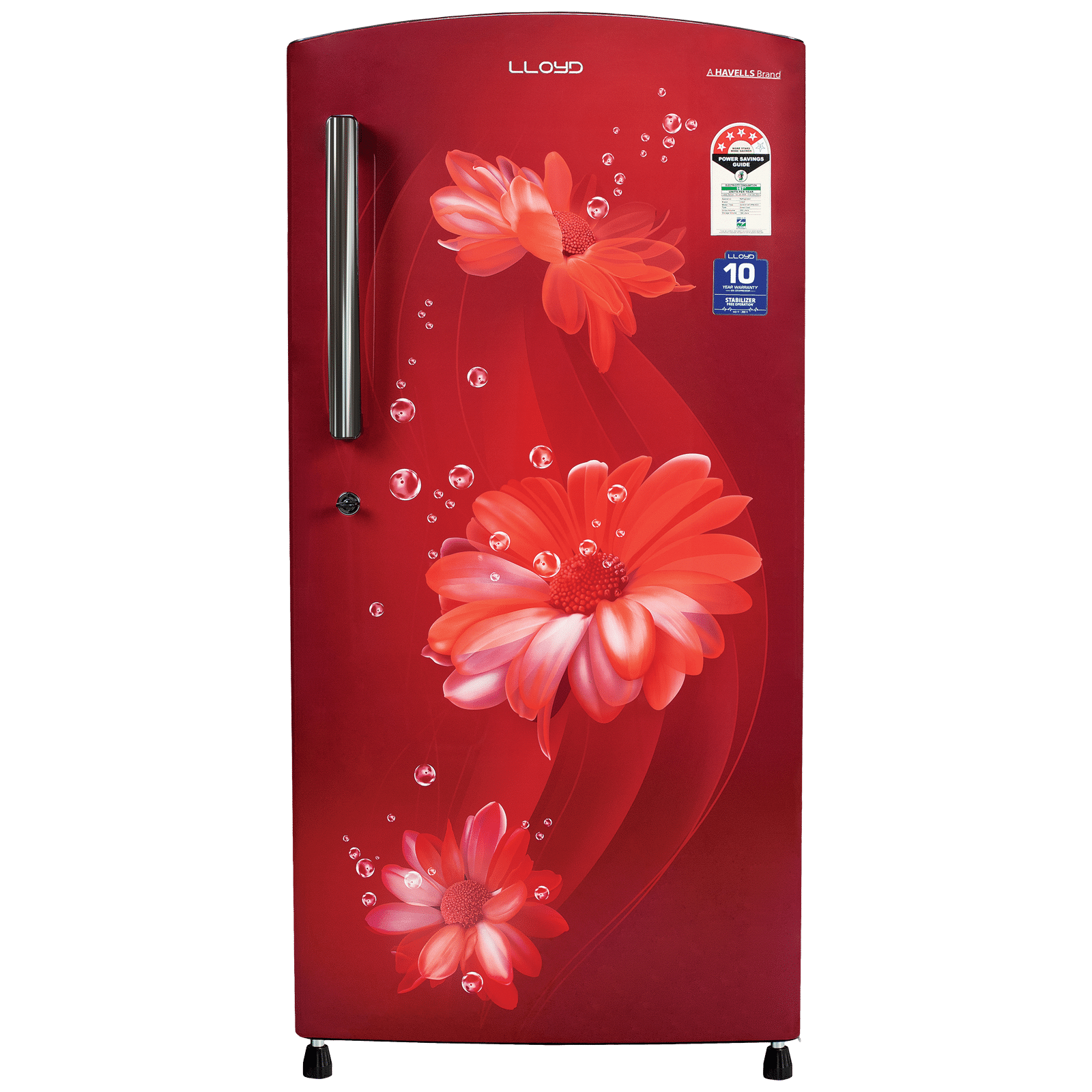 LLOYD 216 Litres 4 Star Direct Cool Single Door Refrigerator with Bactsheild Technology (GLDF244SDWT2LC, Daisy Wine)