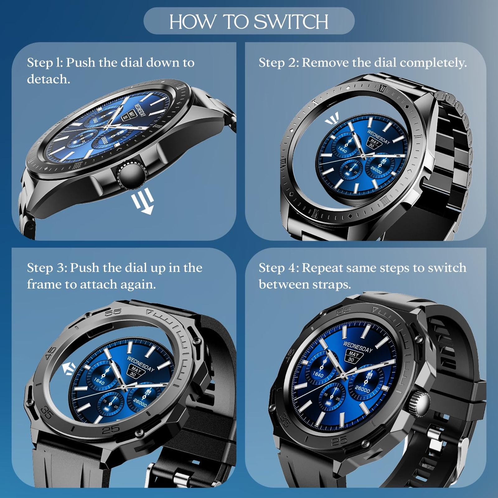 Buy boAt Enigma Switch Smartwatch with Bluetooth Calling (35.3mm HD ...