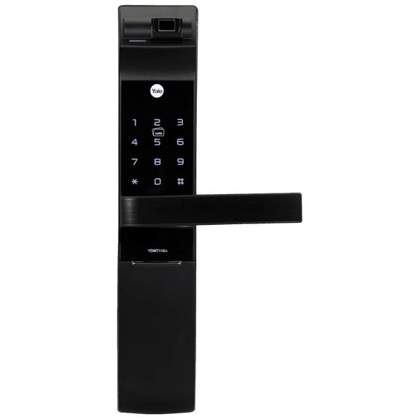 Yale Digital Smart Lock (One Touch Fingerprint Verification Method, YDM 7116A, Matt Black)_1