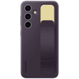 SAMSUNG Standing Grip Silicone Back Cover for Galaxy S24 (Smooth and Silky Texture, Dark Violet)_2