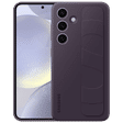 SAMSUNG Standing Grip Silicone Back Cover for Galaxy S24 (Smooth and Silky Texture, Dark Violet)_1