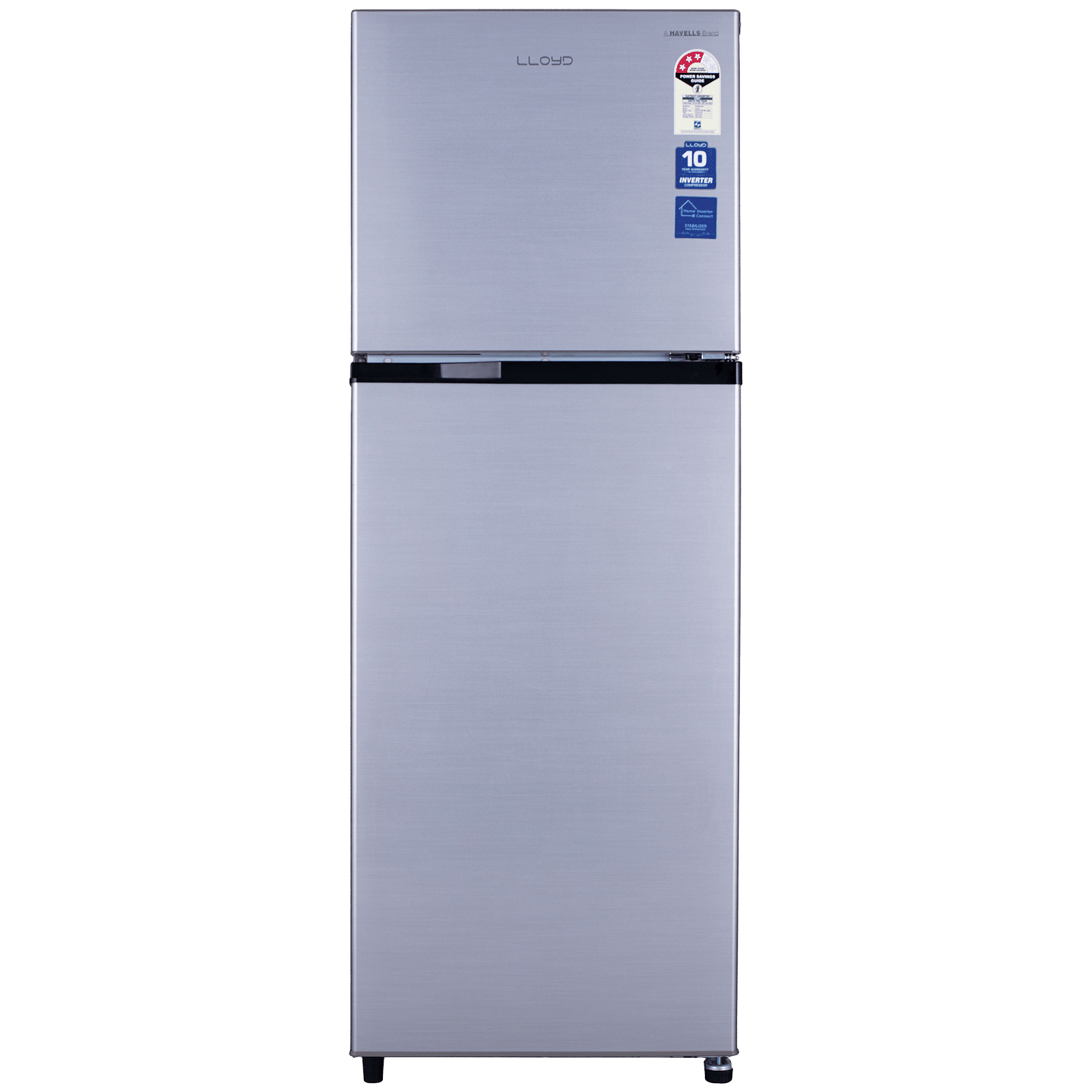 LLOYD 260 Litres 2 Star Frost Free Double Door Refrigerator with Ten Vent Technology (GLFF292AMST1GC, Metallic Silver)