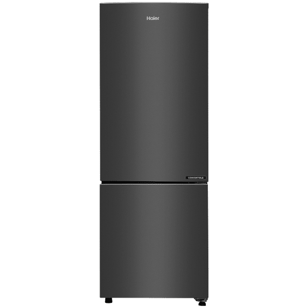 Haier 237 Litres 2 Star Frost Free Double Door Bottom Mount Convertible Refrigerator with Vegetable Case (HRB-2872BGB-P, GE Black)_1