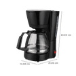 Croma 600 Watt 5 Cups Manual Black Coffee Maker with Rust Resistant (Black)_2