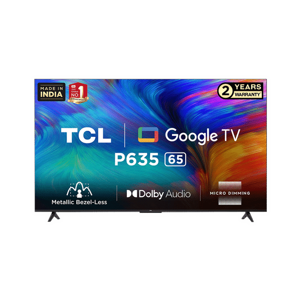 TCL P Series 165 cm (65 inch) 4K Ultra HD LED Android 11 Google TV with Dolby Audio Digital Decoder_1