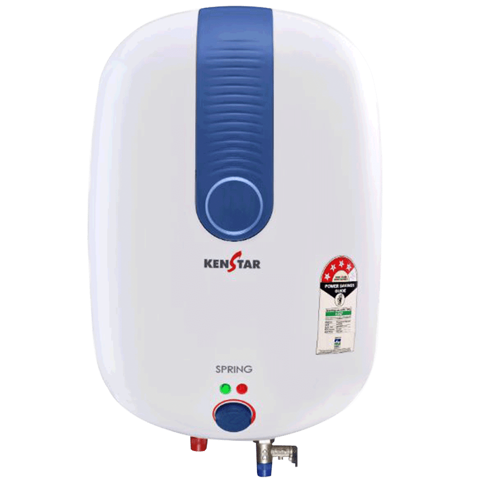 KENSTAR Spring 25 Litres 4 Star Storage Water Geyser (2000 Watts, KGSSPR25BP8VGN-DSE, White/Blue)