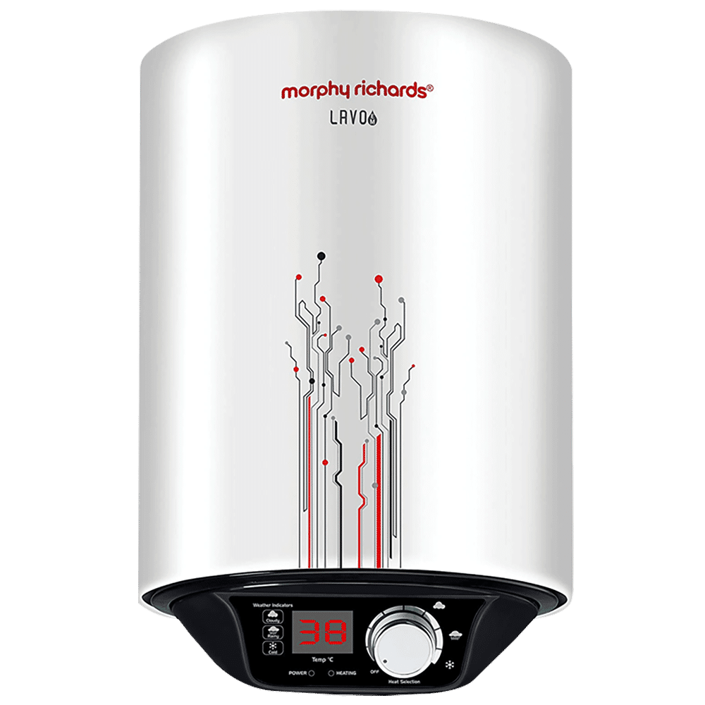 morphy richards Lavo EM 10 Litres 5 Star Storage Water Geyser (2000 Watts, 840051, White)