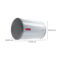 Racold CDR DLX 15 Litres 4 Star Horizontal Storage Geyser With LHS Water Inlet (White & Grey Dome)_2