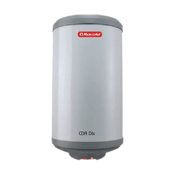 Racold CDR DLX 15 Litres 4 Star Horizontal Storage Geyser With LHS Water Inlet (White & Grey Dome)_1