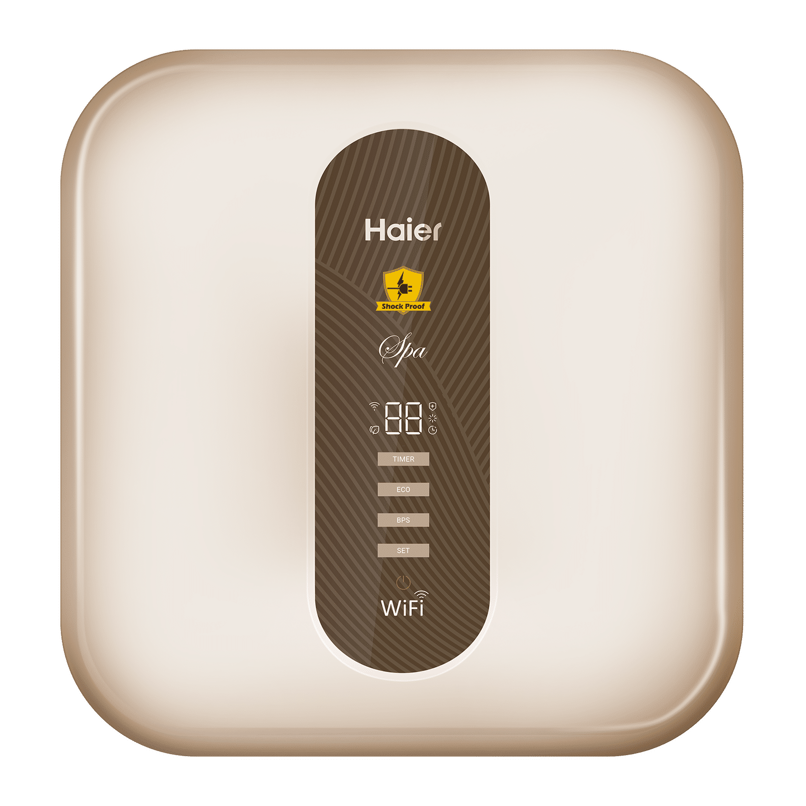 Haier ES15V-SD Wi-Fi 15 Litres 5 Star Storage Water Geyser (2000 Watts, GA07LR00B, Gold)