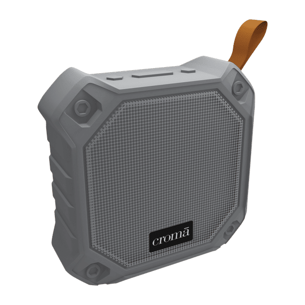 Croma CREMP2101sBTSP 5W Portable Bluetooth Speaker (Water Proof, 21 Hours Playback Time, True Wireless Stereo Function, Grey)_1
