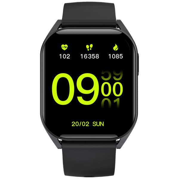 Buy Croma Squad TS Smartwatch with Bluetooth Calling (46.9mm LCD Display, IP68  Water Resistant, Black Strap) Online - Croma