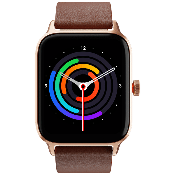 TITAN Traveller Smartwatch with Bluetooth Calling (45.2mm AMOLED Display, IP68 Water Resistant, Brown Strap)_1