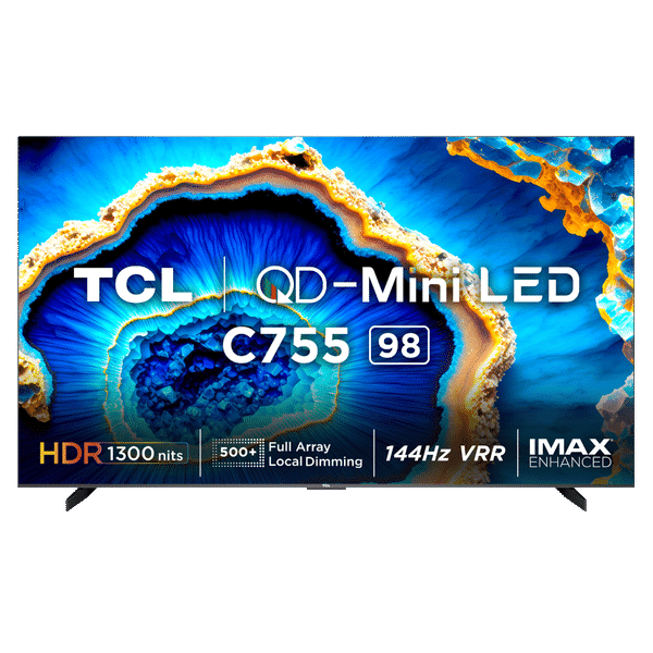 TCL C755 249 cm (98 inch) 4K Ultra HD LED Google TV with Dolby Vision and Dolby Atmos (2023 model)_1
