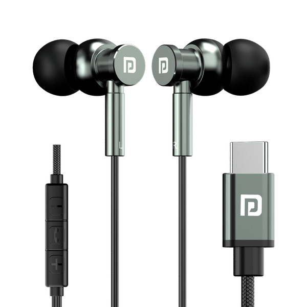 PORTRONICS Conch Tune C POR 2003 Wired Earphone with Mic (In Ear, Grey)_1