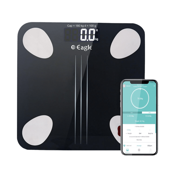 Eagle Weight Scale (15 Vital Body Parameteres, EEP1001A, Black)_1