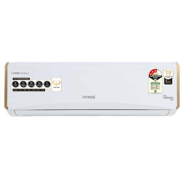 Croma 5 in 1 Convertible 1 Ton 3 Star Inverter Split AC with Dust Filter (Copper Condenser, CRLA012IND255956)_1