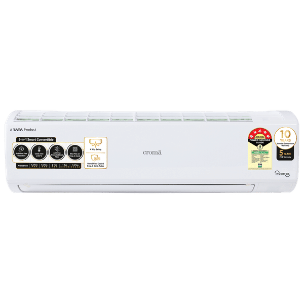 Croma 5 in 1 Convertible 1.5 Ton 5 Star Inverter Split AC with Dust Filter (2024 Model, Copper Condenser, CRLA018INF170269)_1