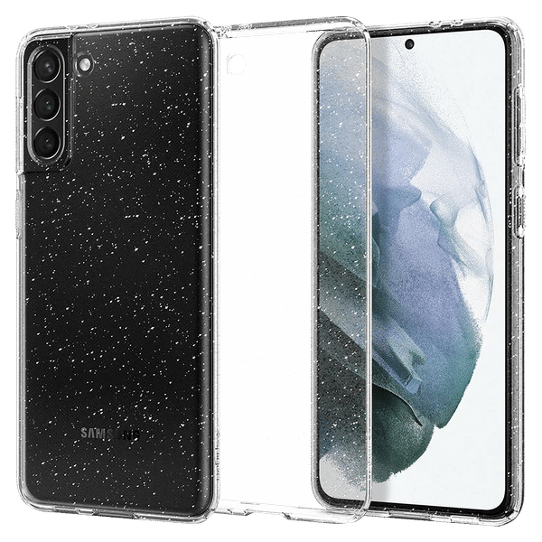 spigen Liquid Crystal Glitter TPU Back Cover for SAMSUNG Galaxy S21 (Wireless Charging Compatible, Crystal Quartz)_1