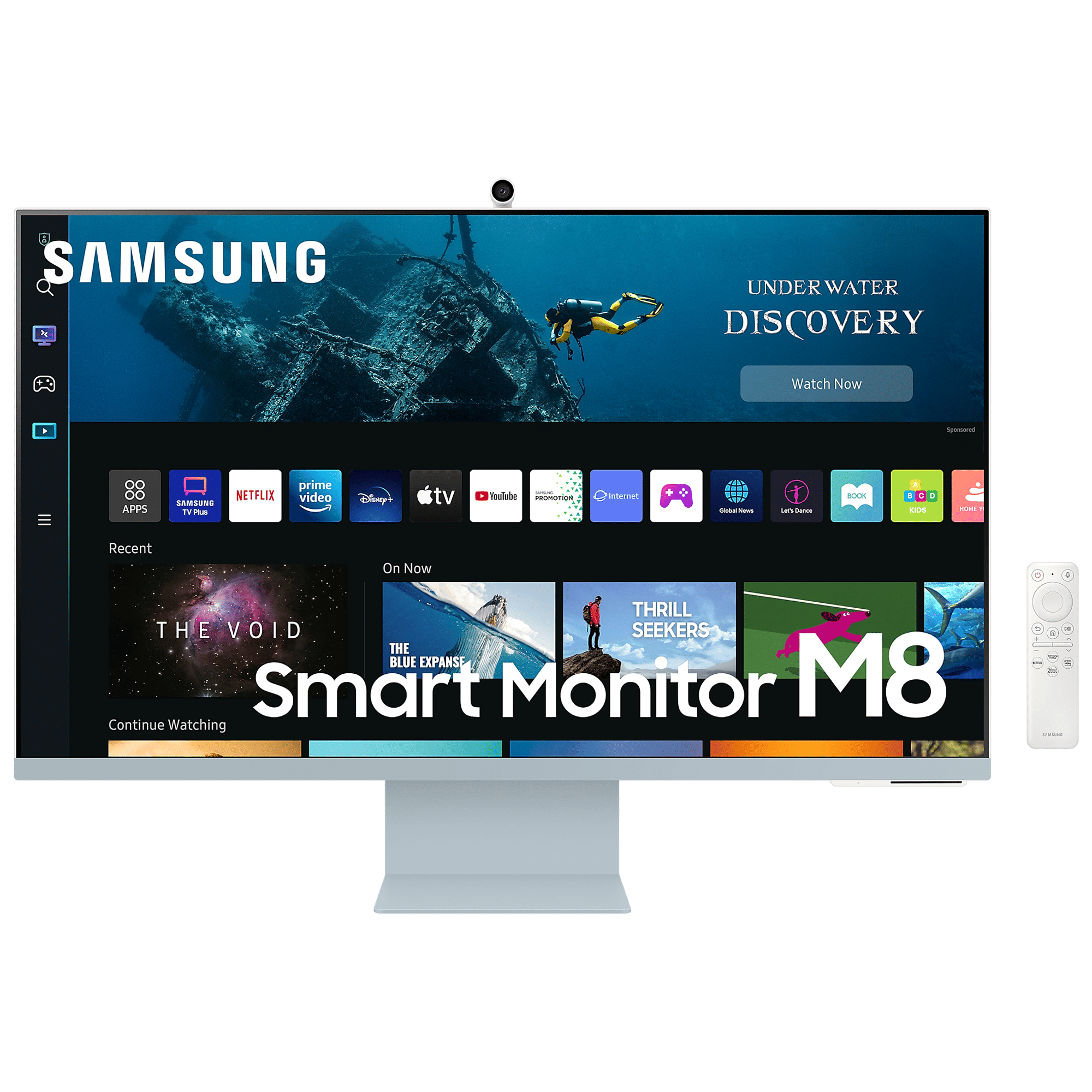 SAMSUNG M8 80 cm (32 inch) Ultra HD 4K VA Panel LED Ultra Wide Height Adjustable Monitor with Flicker-Free Technology