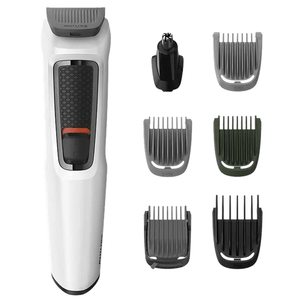 PHILIPS Multigroom Series 3000 7-in-1 Rechargeable Cordless Grooming Kit for Face, Hair and Body for Men (60mins Runtime, Rinseable Attachments, White)_1