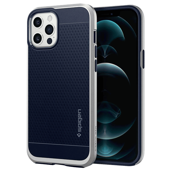 spigen Neo Hybrid TPU & PC Back Case For iPhone 12 Pro Max (Form-Fitted Construction, ACS02249, Satin Silver)_1