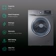 TCL 8.5 kg 5 Star Fully Automatic Front Load Washing Machine (P061, P6085FLS, BLDC Inverter Motor, Dark Silver)_2