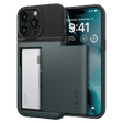 spigen Slim Armor CS Hard Polycarbonate Back Cover for Apple iPhone 15 Pro (Air Cushion Technology, Abyss Green)_1