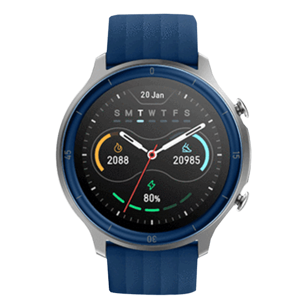 noise NoiseFit Agile Smart Watch with 14 Sports Modes (32.51mm Display, 5ATM Waterproof, Power Blue Strap)_1