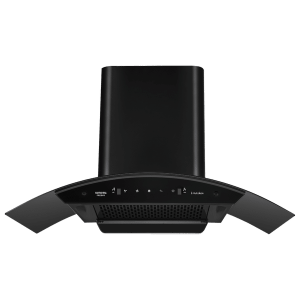 Kutchina FRESHY 90cm 1350m3/hr Ducted Wall Mounted Chimney with Filterless Technology (Black)_1