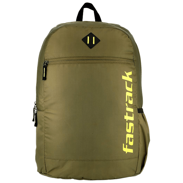 fastrack A0810NOL01 Polyester Laptop Backpack for 16 Inch Laptop (25 L, Padded Shoulder Strap, Olive)_1