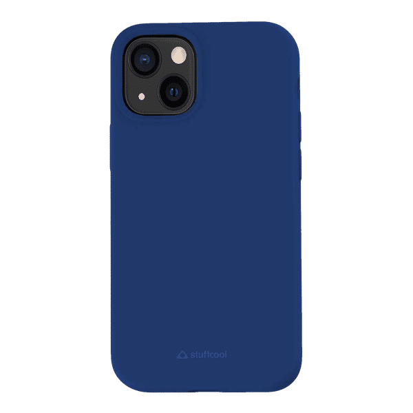 stuffcool Silo Soft and Smooth Rubber Back Cover for Apple iPhone 13 Mini (Camera Protection, Navy)_1