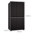 LG 650 Litres 3 Star Frost Free Side by Side Refrigerator with Door Cooling Plus Technology (GLB257EES3, Ebony Sheen)_3