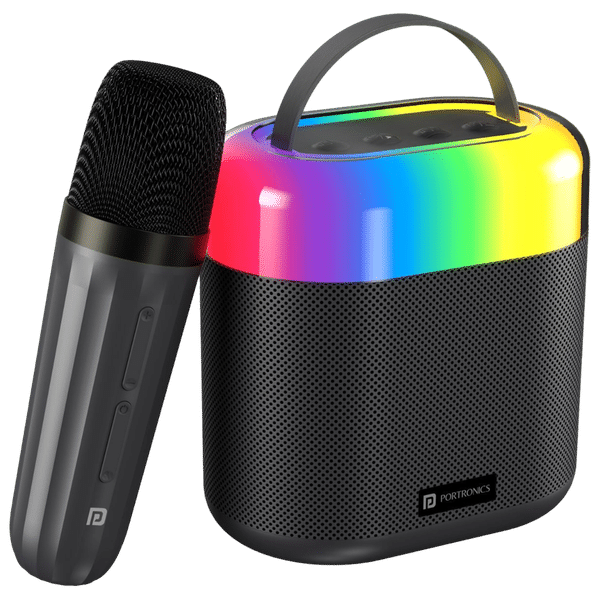 PORTRONICS Dash 3 16W Portable Bluetooth Speaker (5 Magic Voice Effects, Black)_1
