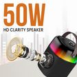 PORTRONICS Dash 4 50W Portable Bluetooth Speaker (IPX5 Water Resistant, 6 RGB Lighting Modes, Black)_2