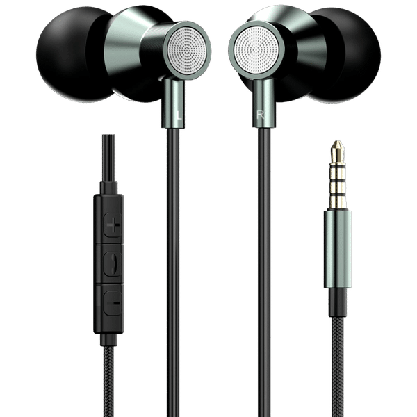 PORTRONICS Conch Tune A Wired Earphone with Mic (In Ear, Grey)_1