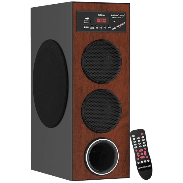 KRISONS Thunder 80W Multimedia Speaker (Bluetooth Connectivity, 2.1 Channel, Brown and Black)_1