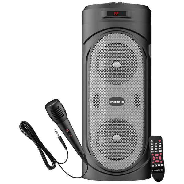 Krisons Silverstar 40W Bluetooth Party Speaker with Mic (Surround Sound, 2.1 Channel, Black)_1