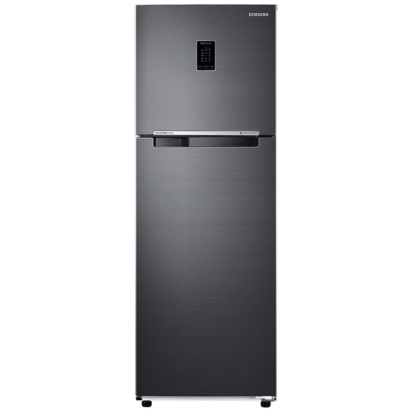 SAMSUNG 322 Litres 3 Star Frost Free Double Door Convertible Refrigerator with Twin Cooling Plus Technology (RT37C4523B1HL, Black Matt)_1