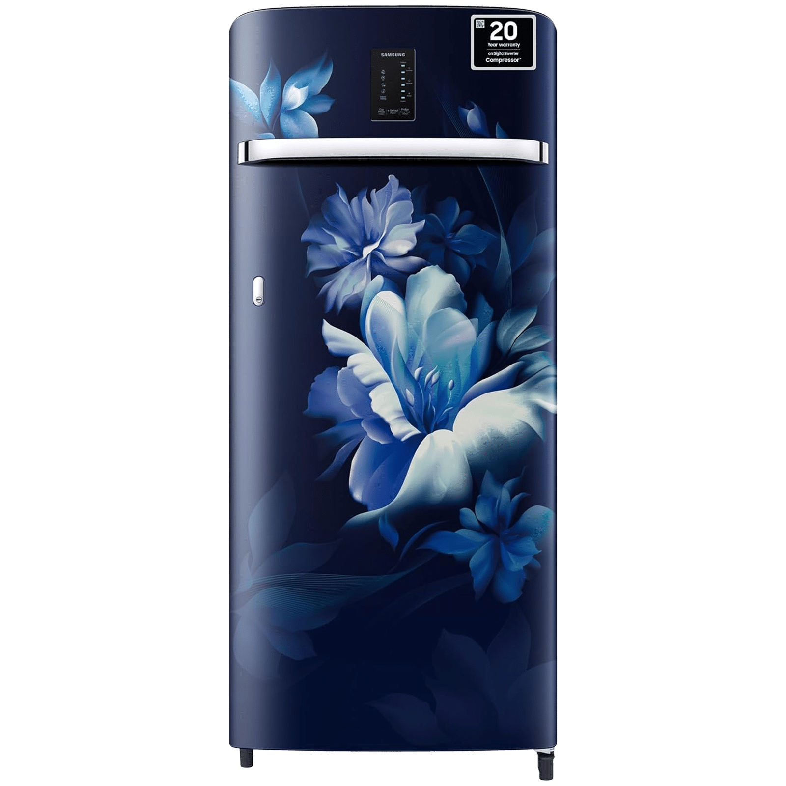 SAMSUNG 215 Litres 3 Star Direct Cool Single Door Refrigerator with Antibacterial Gasket (RR23D2E23UZHL, Midnight Blossom Blue)