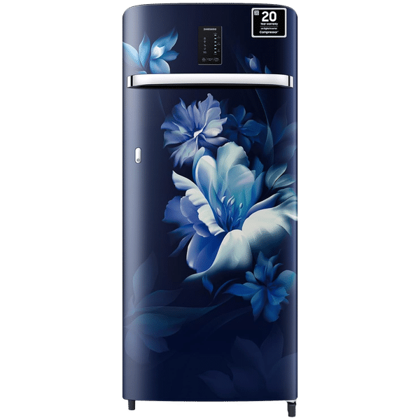 SAMSUNG 215 Litres 3 Star Direct Cool Single Door Refrigerator with Antibacterial Gasket (RR23D2E23UZHL, Midnight Blossom Blue)_1