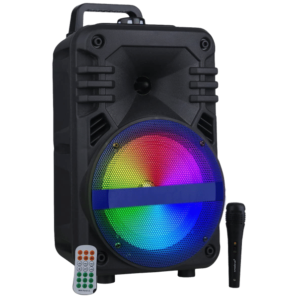 Krisons Buddy 30W Bluetooth Party Speaker with Mic (RGB Light, 1.0 Channel, Black)_1