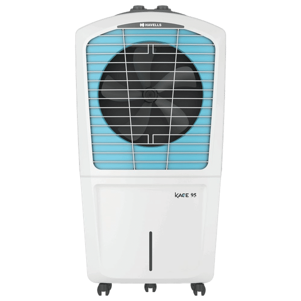 HAVELLS Kace 95 Litres Desert Air Cooler (Honeycomb Cooling Pad, GHRACAMB008, White and Blue)_1