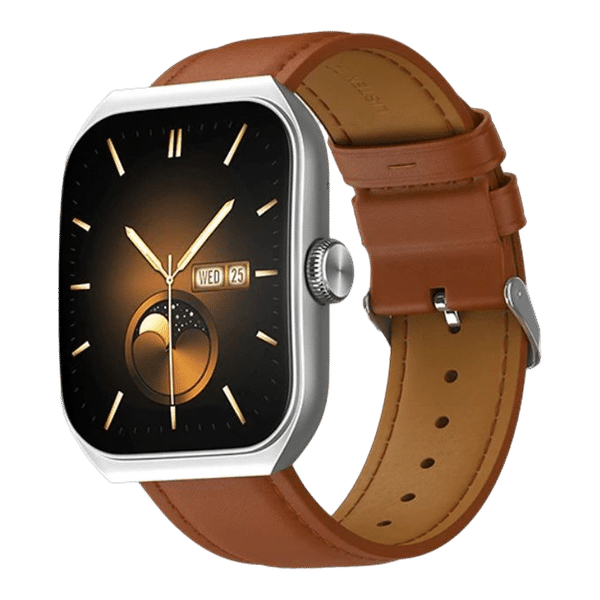 noise Hexa Smartwatch with Bluetooth Calling (49.7mm AMOLED Display, IP67 Water Resistant, Classic Brown Strap)_1