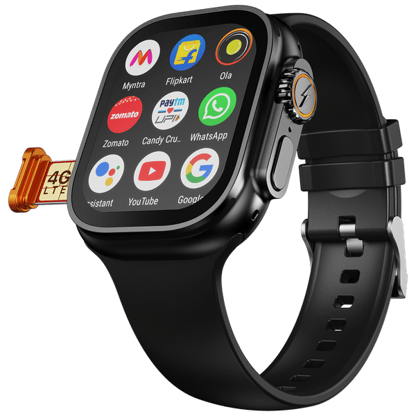 FIRE-BOLTT Oracle Wi-Fi+4G SIM Android OS Wristphone (49mm Display, In Built GPS, Eclipse Flex Strap)_1