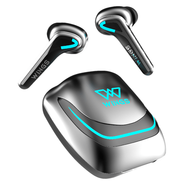 WINGS Phantom 760 TWS Earbuds with Environmental Noise Cancellation (IPX5 Water Resistant, 40ms Ultra Low Latency Game Mode, Grey)_1